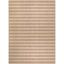 Beige Ivory Striped Synthetic Flat Woven 8' x 10' Rug