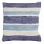 Multicolor Striped Chindi Square Throw Pillow with Down Filling