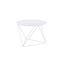 Epidia 27" Round Metal Accent Table in White Finish