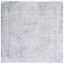 Ivory and Grey Hand-Knotted Wool Square Area Rug