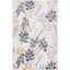 Gray Floral Synthetic Indoor/Outdoor Area Rug 6'5" x 9'6"