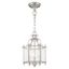 Elegant Brushed Nickel 3-Light Chandelier with Clear Beveled Glass