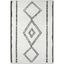 Ivory Rectangular Synthetic Area Rug with Southwestern Motifs