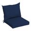 Sapphire Blue Polyester Outdoor Dining Chair Cushion Set