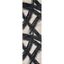 Ivory and Black Abstract Polyester Runner Rug