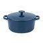 Provencal Blue 5 Qt Enameled Cast Iron Round Dutch Oven with Lid