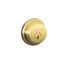 Bright Brass Single Cylinder Deadbolt for Indoor and Outdoor Use