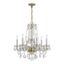 Mini Elegance Polished Brass 6-Light Chandelier with Clear Crystal Accents