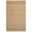 Ivory and Natural Handmade Jute Area Rug, 3' x 5'