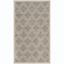 Reversible Geometric Light Grey/Ivory Synthetic Area Rug 3' x 5'