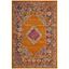 Vibrant Orange/Fuchsia Synthetic 5'1" x 7'6" Easy-Care Area Rug