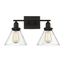 Drake Bronze Two-Light Outdoor Vanity Light