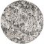 Charcoal and Ivory Round Medallion Synthetic Area Rug