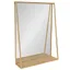 Lintz 24" Glam Gold Rectangular Mirror with Storage Shelf