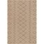 Beige Geometric Washable Synthetic Area Rug