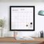 Black Woodgrain Magnetic Monthly Dry Erase Calendar with Marker and Magnets