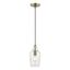 Avery Mini Pendant in Antique Brass with Clear Glass