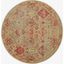 Elegant Somerset Light Green Round Wool-Blend Area Rug, 5'6"