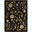 Elegant Charm Black & Multicolor Synthetic 6'7" x 9'6" Area Rug