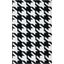 Handwoven Geometric Tessellation Black/Ivory Wool Rug 5' x 8'