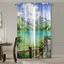 Mountain Lake Scene Light Filtering Polyester Curtain Panels