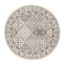 Beige 6' Round Stain-Resistant Synthetic Area Rug