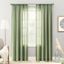 Sage Green Linen Blend Light-Filtering Rod Pocket Curtain Panel, 54" x 63"