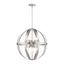 Brushed Nickel Sputnik 6-Light Pendant Chandelier