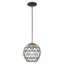 Bronze Geometric Globe Mini Pendant Light with LED