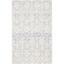 Light Blue and Ivory Hand-Tufted Wool Area Rug 4' x 6'