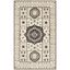 Ivory and Gray Hand-Knotted Wool 4' x 6' Area Rug