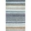 Teal and Ivory Striped 8' x 10' Shag Rug