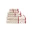 Madison Park Red Embroidered Cotton Jacquard 6-Piece Towel Set