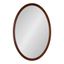 Walnut Brown Oval Wood Framed Bathroom Vanity Mirror