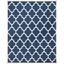 Navy & Beige Geometric Cotton-Blend 8' x 10' Area Rug