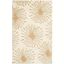 Beige Gold Hand-Tufted Wool Rectangular Area Rug