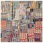 Handmade Abstract Multicolor Wool Square Area Rug