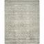 Silver and Ivory Rectangular Synthetic Area Rug