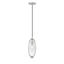 Arden Brushed Nickel Teardrop Glass Pendant Light