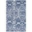 Silk Road Revival Hand-Tufted Wool Area Rug in Blue - 3' x 5'