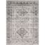 Reversible Gray Synthetic Rectangular Easy-Care Rug