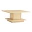 Light Maple Square Coffee Table with Hidden Storage