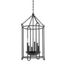 Troy Lighting Black Iron and Glass 6-Light Pendant