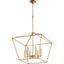 Gabriel Gold Leaf 6-Light Candelabra Chandelier