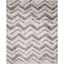 Silver Charcoal Zigzag Pattern 8' x 10' Synthetic Area Rug