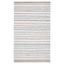 Ivory Striped Kilim 5' x 8' Handwoven Wool Blend Area Rug