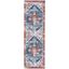 Tucson Traditional Red & Blue Synthetic Runner Rug - 2'6" x 8'