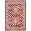 Charleston Red and Ivory Rectangular Synthetic Area Rug