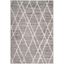 Ivory Synthetic Easy Care Reversible Area Rug, 6' x 9'