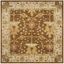 Heirloom Washable Hand-Tufted Wool Square Rug in Brown & Beige